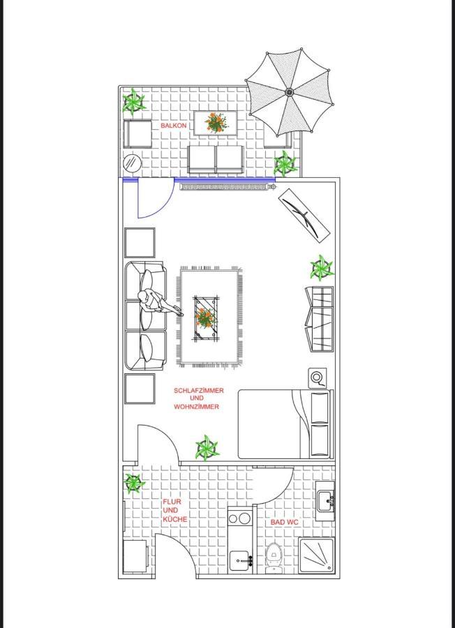 Traumhafte Comfort Apartment Moderne 1ZKB Balkon 2 Personen Bad Nauheim Exterior foto